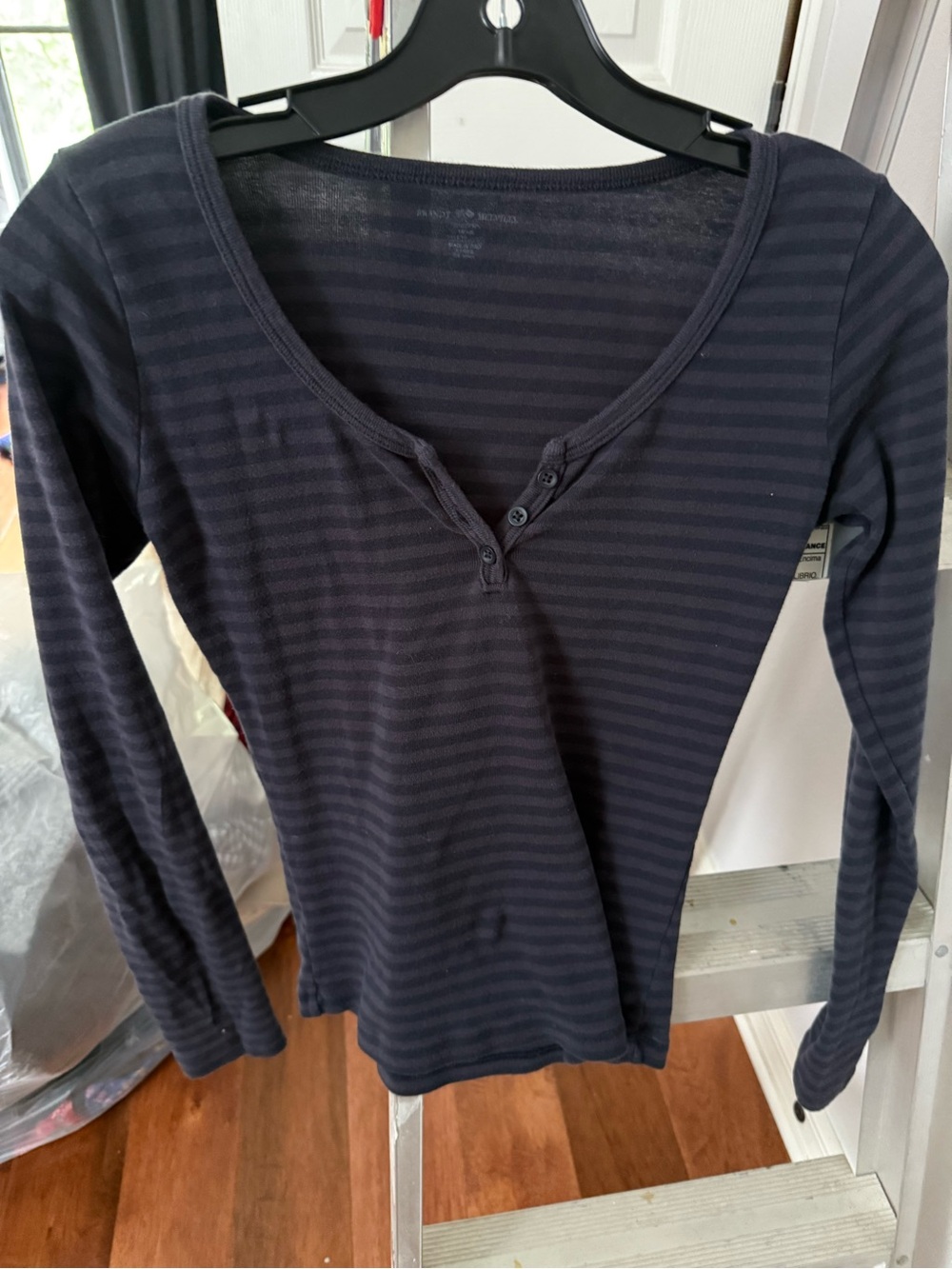Brandy Melville Striped Henley Shirt GUC